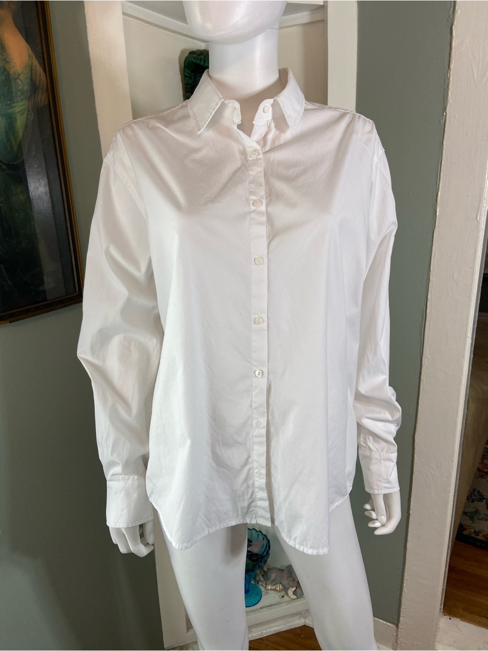 Uncle Studios White The Oxford Shirt Women’s Medium M Button Down Men’s-Style